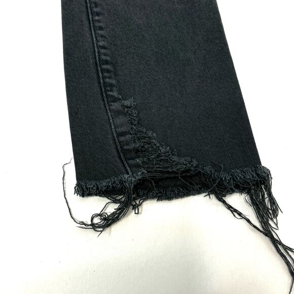 Agolde Toni Faded Black Distressed Mid Rise Skinny Jeans 25 - Picture 2 of 14